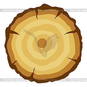 Tree cut. Adversting image for forestry and lumber - vector clip art