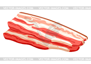 Ломтики бекона. Значок или изображение для мясных лавок и - изображение векторного клипарта