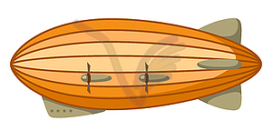 Vintage dirigible. Retro vehicle image - vector clipart