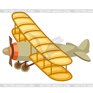 Vintage airplane. Retro vehicle image - vector clipart