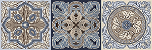 Portuguese azulejo ceramic tile pattern. - vector clipart