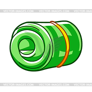 Banknote roll. Banking and finance icon - vector clipart