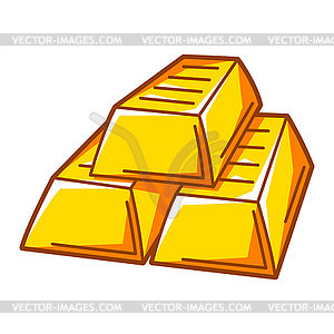 Gold bars stack. Banking and finance icon - vector clip art