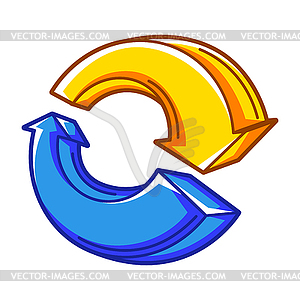 Exchange arrows. Banking and finance icon - vector clipart