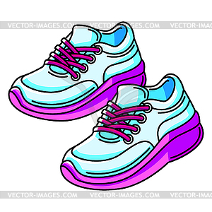 Sneakers. Colorful cute cartoon icon - vector clipart