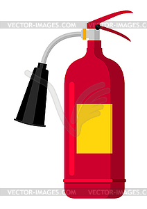 Fire extinguisher. Firefighting item. Adversting - vector image