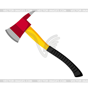 Fire ax. Firefighting item. Adversting icon for - vector image