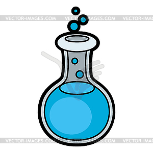 Test tube. School education icon for industry and - color vector clipart