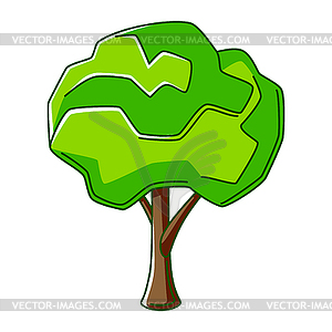 Green tree. Ecology icon for environment protection - vector image