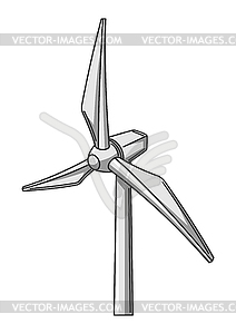 Wind turbine. Ecology icon for environment - vector clip art