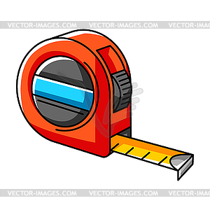 Tape measure. Repair working tool. Equipment for - vector clip art