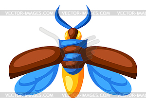 Colorful beetle. Stylized decorative insect - vector clipart