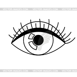 All seeing eye symbol. Decorative tattoo art.  - vector clipart