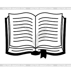 Old magic book. Decorative tattoo art.  - vector image