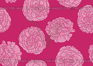 Seamless pattern with linear roses - vector image