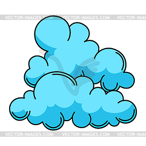 Silized clouds. Decorative tattoo art.  - vector image