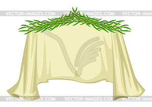 Sukkah Happy Sukkot traditional symbol - vector EPS clipart