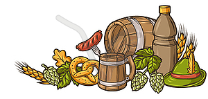 For beer festival or Oktoberfest. Background for pu - vector clipart