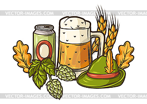 For beer festival or Oktoberfest. Background for pu - vector clipart