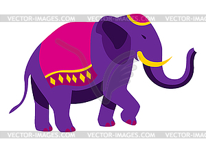 Слон Дивали. Дипавали или фестиваль дипавали - стоковое векторное изображение