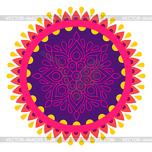 Diwali rangoli. Deepavali or dipavali festival of - vector image