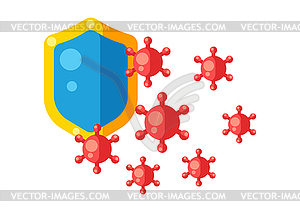 Health care and protection of virus. Concept . - vector clipart