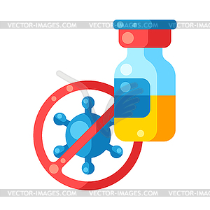 Vaccination concept . Immunization items. Health - vector image