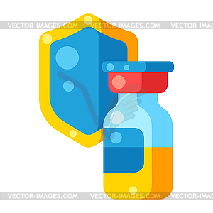 Vaccination concept . Immunization items. Health - vector clipart