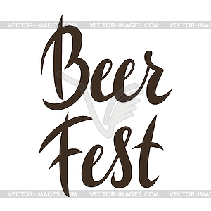 Beer fest lettering. Decorative text for Oktoberfest - vector clipart