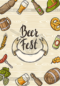 For beer festival or Oktoberfest. Background for pu - vector EPS clipart