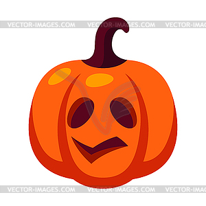Cartoon pumpkin Jack Lantern. Happy Halloween - vector clipart