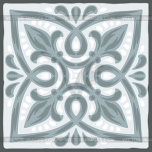 Portuguese azulejo ceramic tile pattern. - vector image