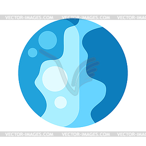 Земной шар. Стилизованный элемент шаржа. Икона - изображение в векторе / векторный клипарт