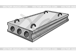 Бетонная плита перекрытия. Объект жилищного строительства. - изображение в векторном формате