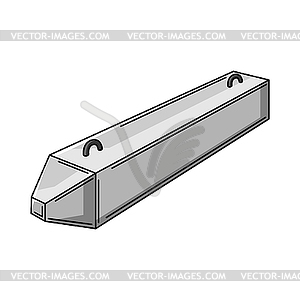 Concrete pile. Housing construction item. Industria - vector clipart