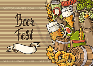 For beer festival or Oktoberfest. Background for pu - vector clipart