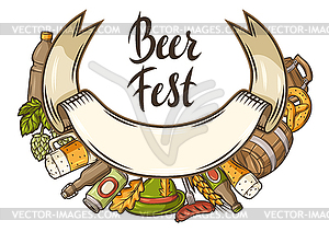 For beer festival or Oktoberfest. Background for pu - stock vector clipart