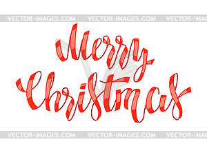 Merry Christmas lettering . Holiday invitation or - vector image