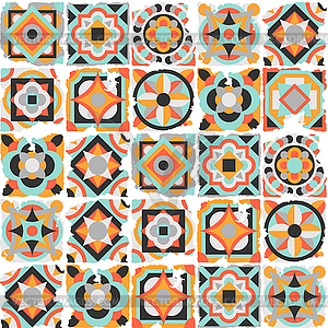 Ceramic tile abstract pattern. Geometric simple - vector clipart