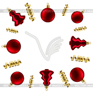 Merry Christmas invitation or greeting card with - vector image