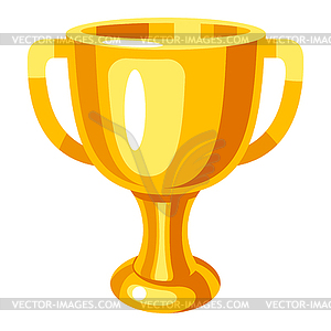 Gold cup icon. award sports or corporate - vector clip art