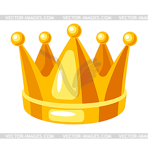 Gold crown icon. award sports or corporate - vector image