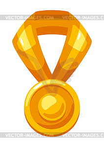 Gold medal icon. award sports or corporate - vector image