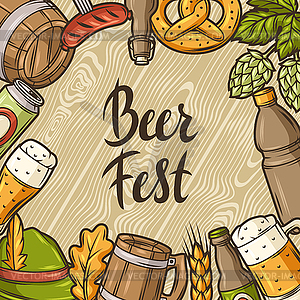 For beer festival or Oktoberfest. Background for pu - vector clipart