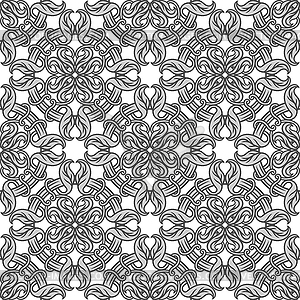 Portuguese azulejo ceramic tile seamless pattern. - vector clipart
