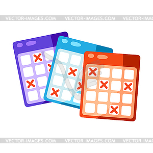 Bingo cards . Icon for online games - vector clipart