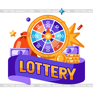 Wheel of fortune. Lucky roulette . Concept for - vector clip art