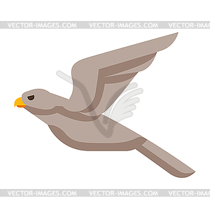 Stylized hawk. wild bird in simple style - vector clipart