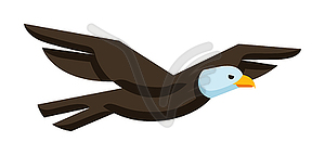 Стилизованный орел. дикая птица в простом стиле - векторный клипарт EPS
