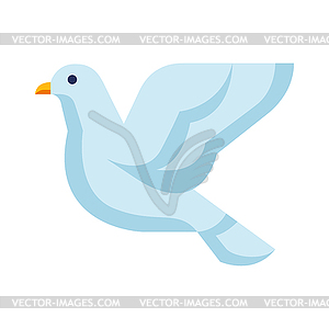 Stylized dove. wild bird in simple style - vector clip art